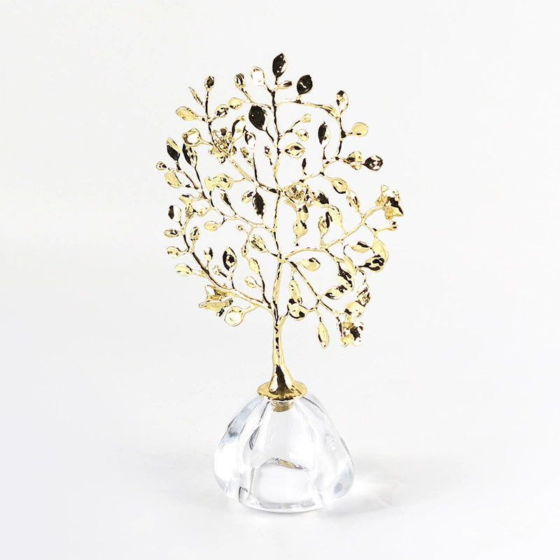 Decorative golden tree sculpture for home décor