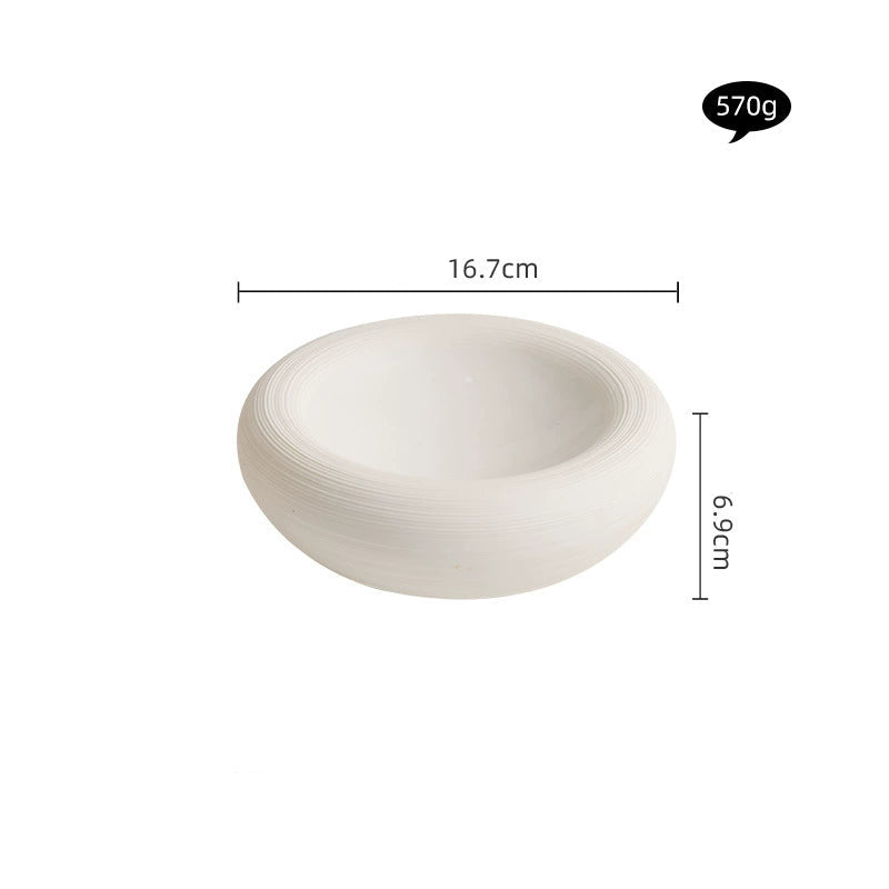 Double-layer ceramic bowl with artistic bird’s nest design for soup or plating

