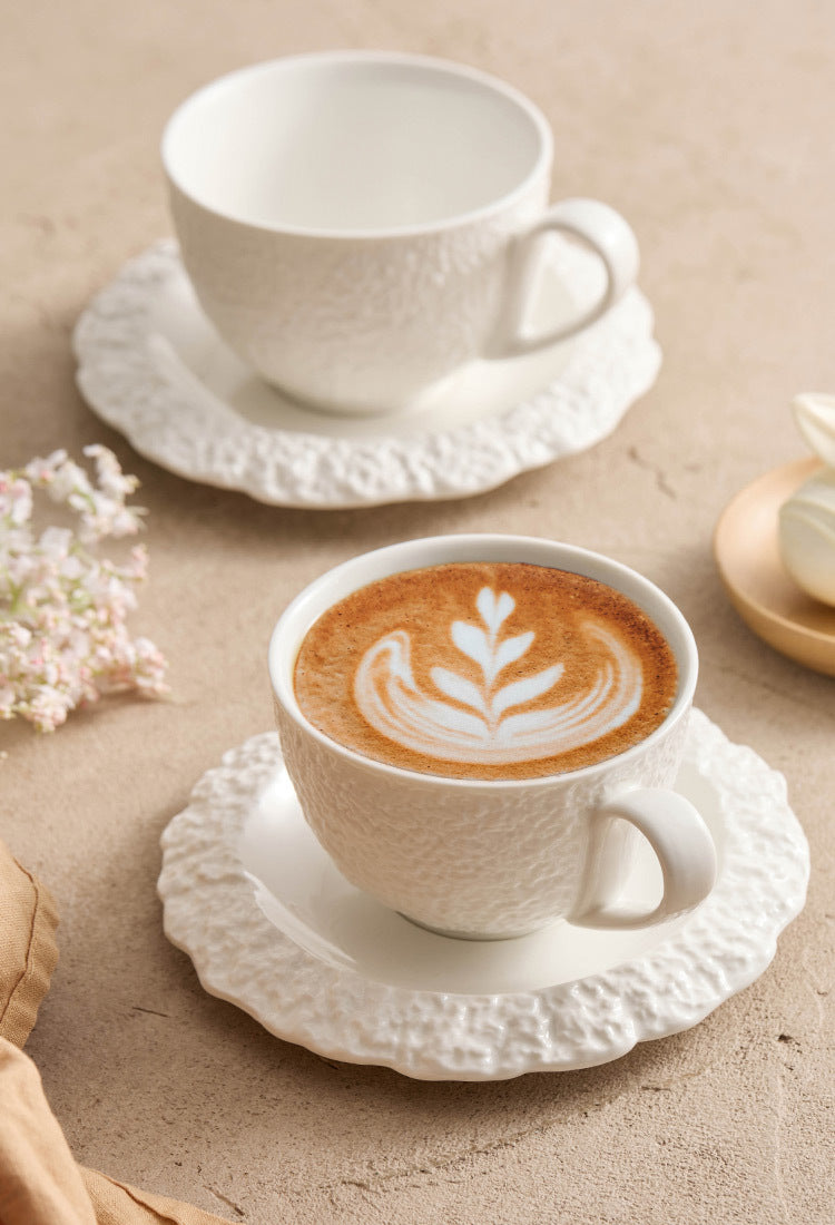 Durable high-temperature ceramic mug with natural stone texture