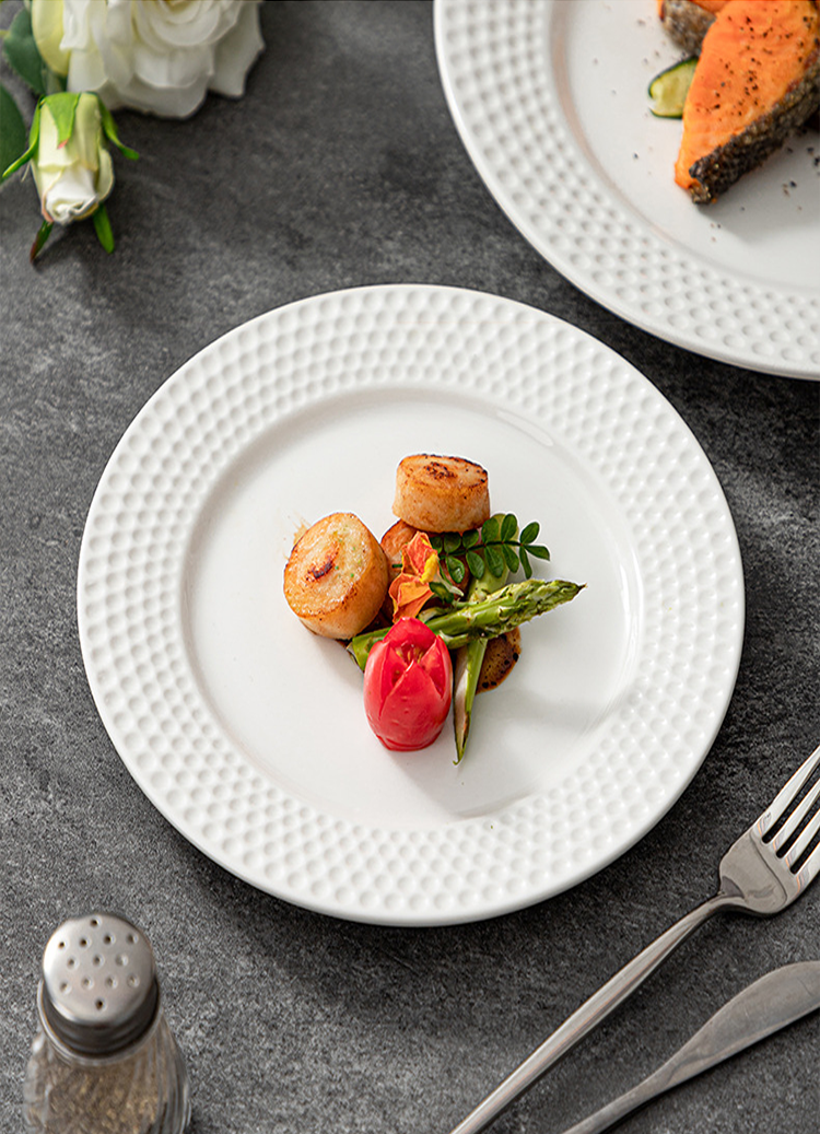Elegant flat dinner plate for modern home dining