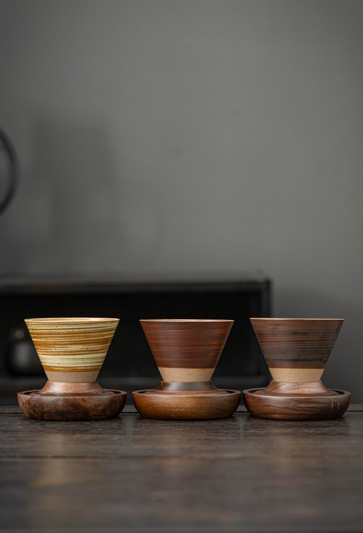 Elegant hand-crafted pour-over coffee set

