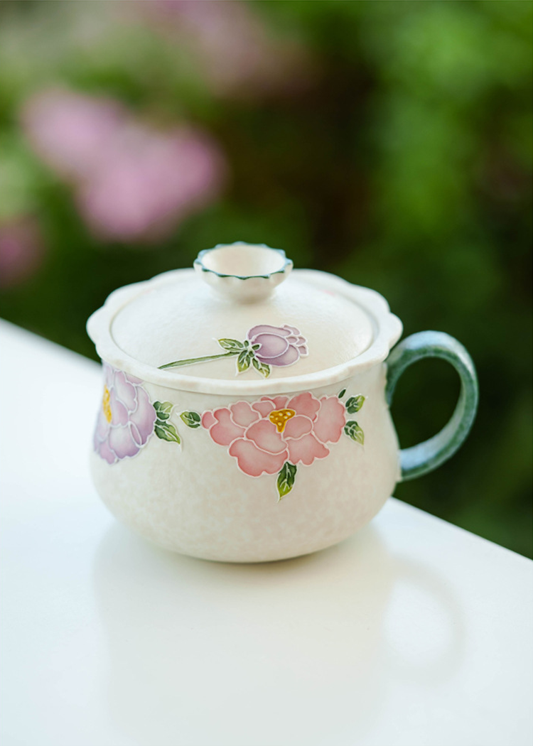 Elegant handcrafted ceramic tea ware piece