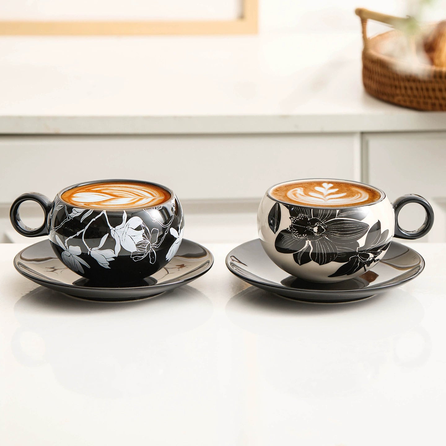 Elegant high-fired ceramic cup for tea or espresso