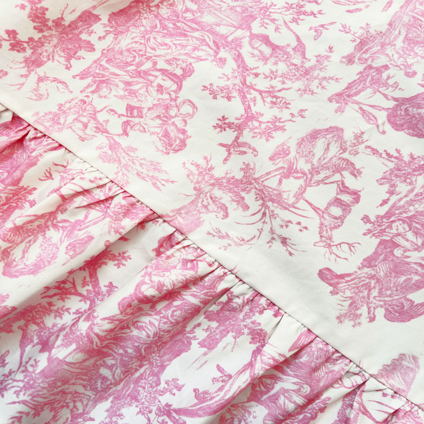 Elegant pink French country style kitchen apron for hosting garden brunches or family feasts.