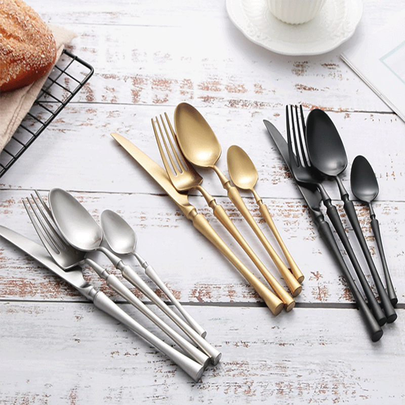304 stainless steel Western tableware with ergonomic grip
