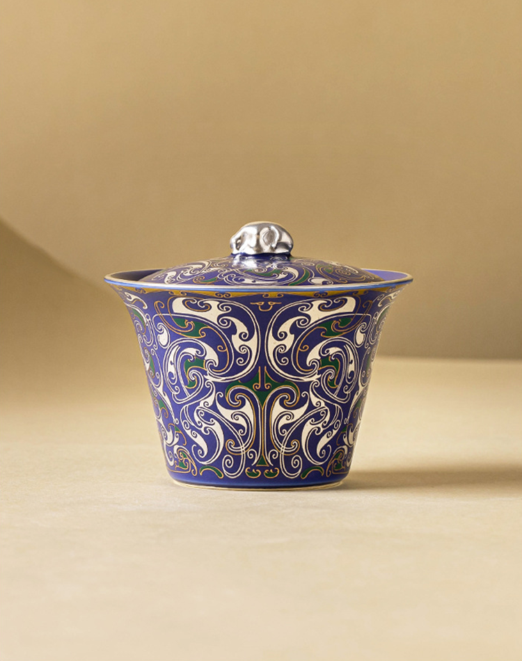 GOSEUNG 999 silver filigree tea bowl inspired by Oriental elegance