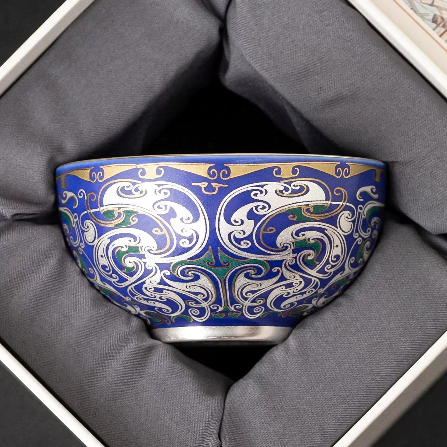 GOSEUNG blue and silver porcelain cup from the Imperial Collection