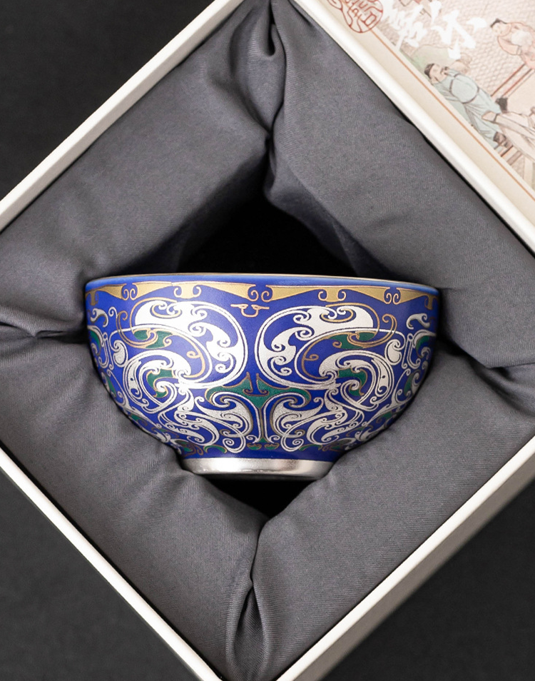 GOSEUNG blue silver tea cup — harmony of tradition and modern luxury
