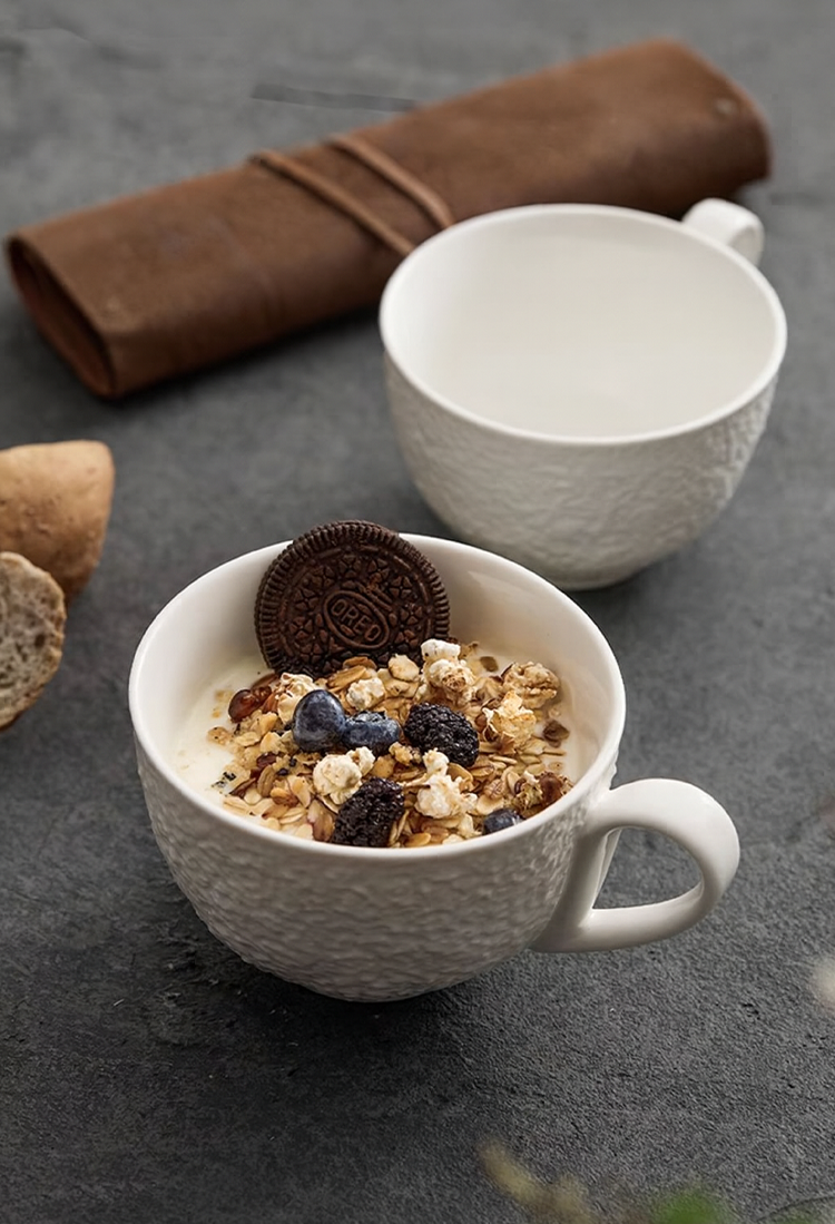 GOSEUNG cup set styled on wooden table with soft lighting