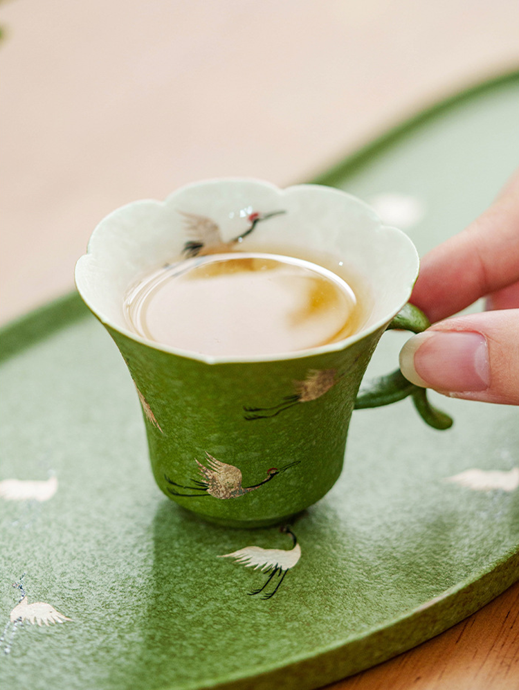 GOSEUNG high-fired porcelain handle teacup, inspired by nature and tranquility