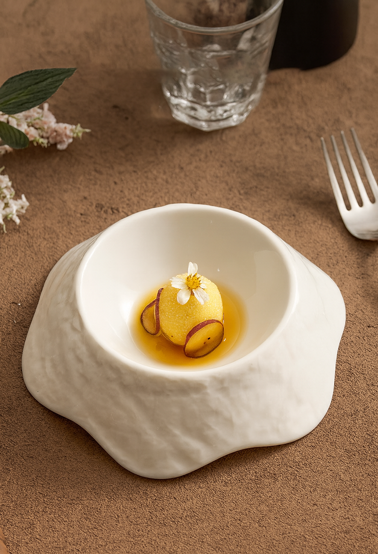 GOSEUNG high-temperature porcelain bowl with soft organic curvature