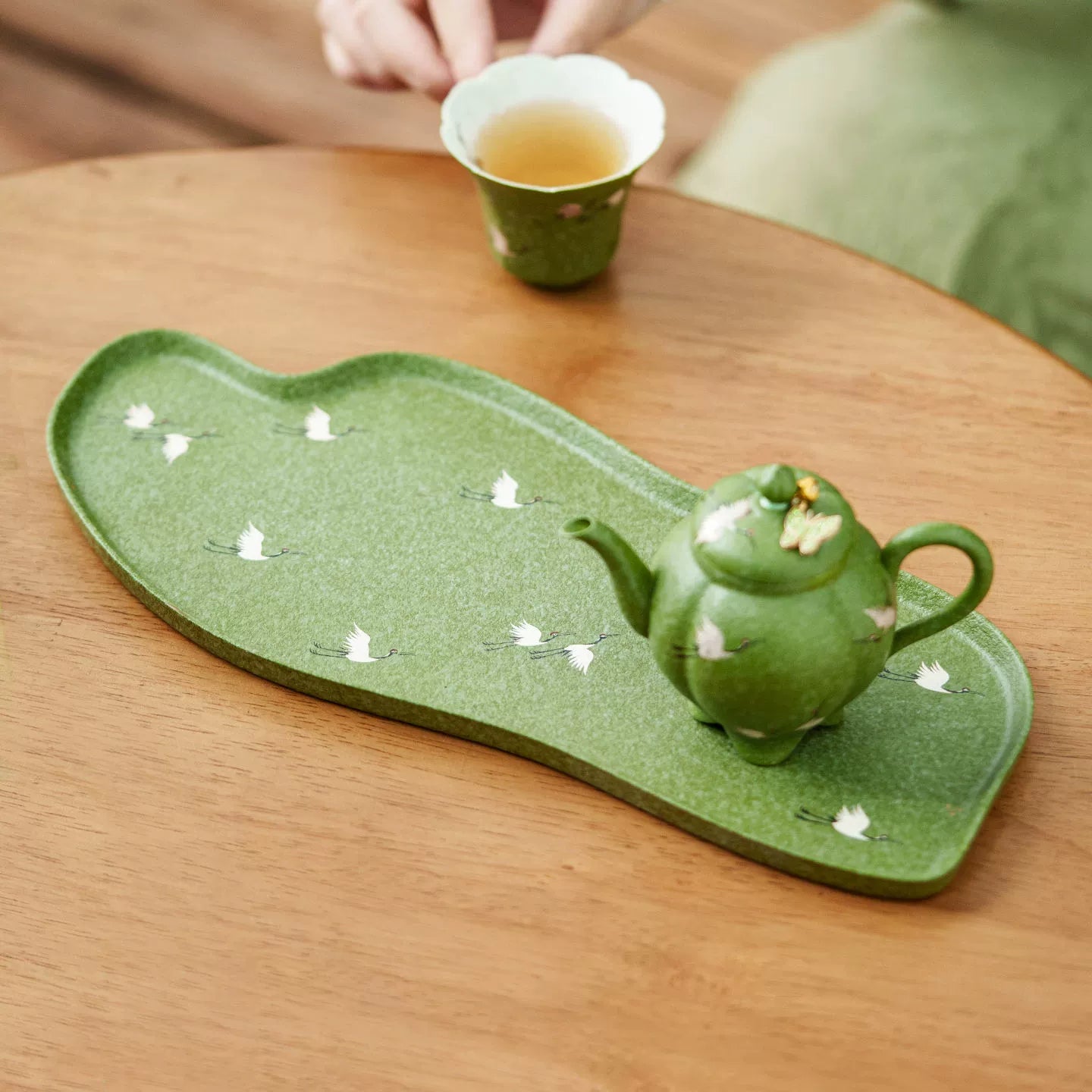 GOSEUNG high-temperature porcelain tea plate with minimalist style