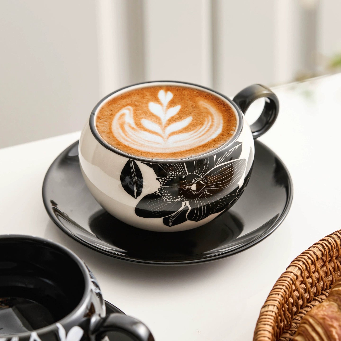 GOSEUNG peony porcelain coffee cup and saucer set