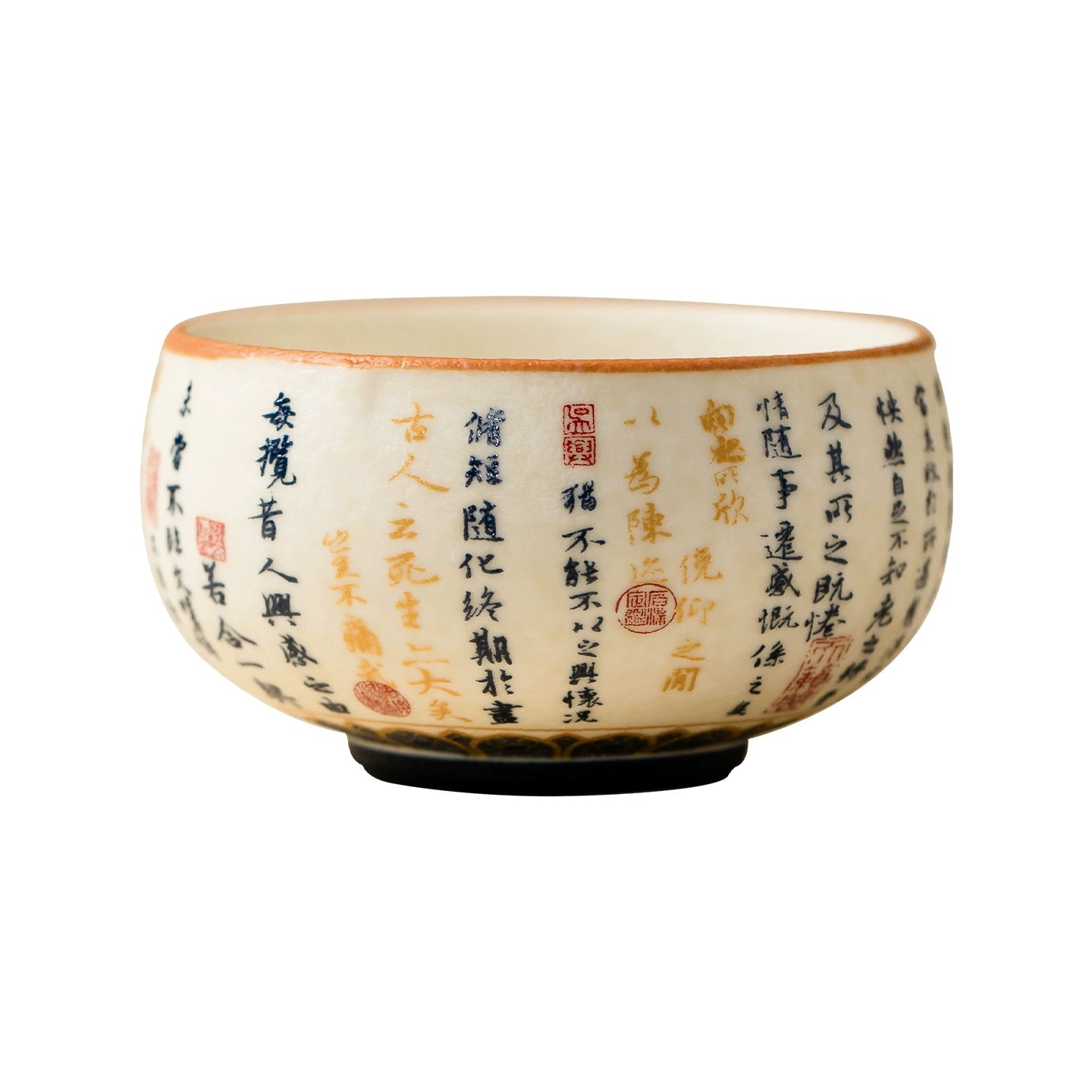 Hand-painted calligraphy ceramic cup