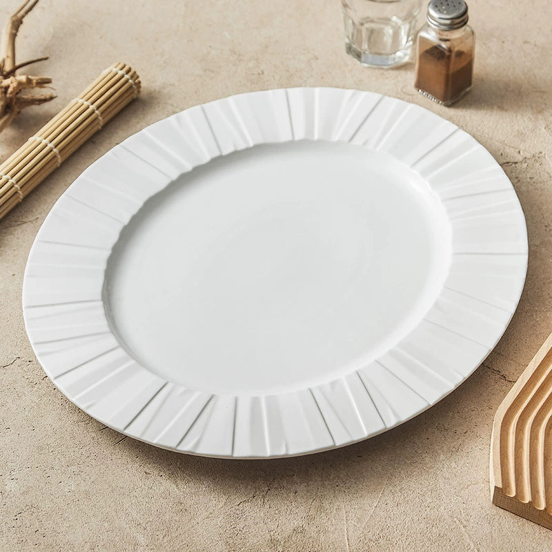 Heat-resistant ceramic oval serving dish fired at 1280–1350°C