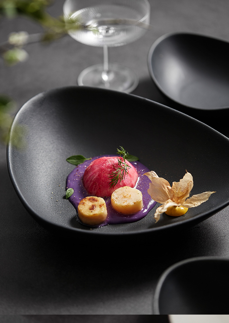 Heavyweight ceramic dinner plate for restaurants and catering
