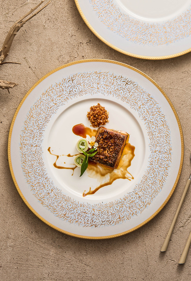 High-end ceramic plate for restaurant plating