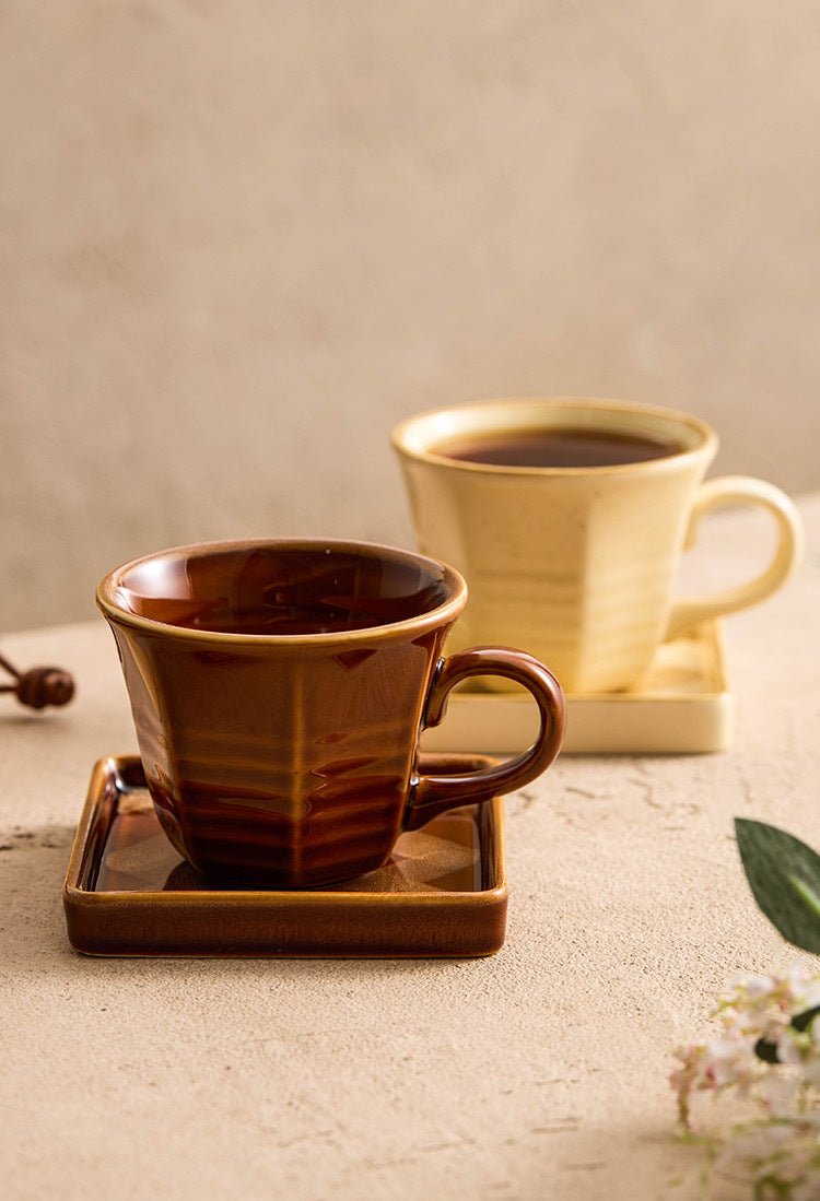 High-fired ceramic coffee cup 1280–1350°C with smooth glaze