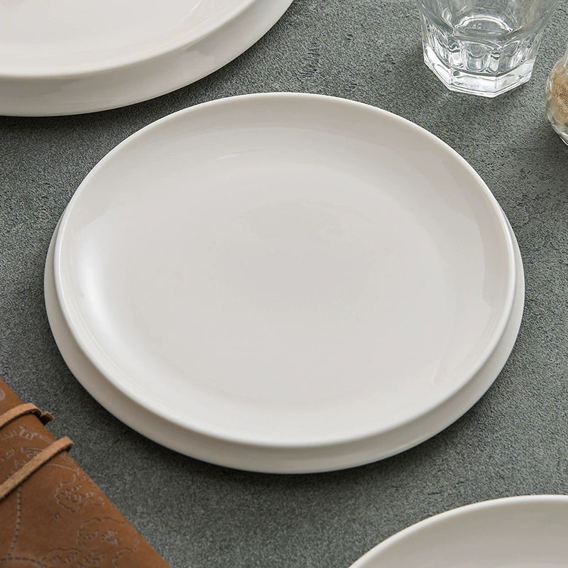 High-fired porcelain plate 1300°C durable and glossy