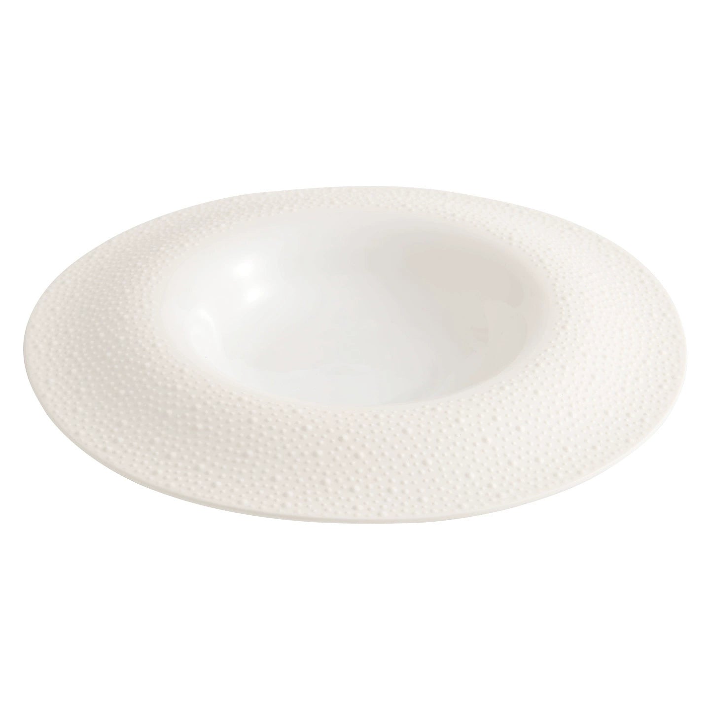 High-fired porcelain soup and pasta plate