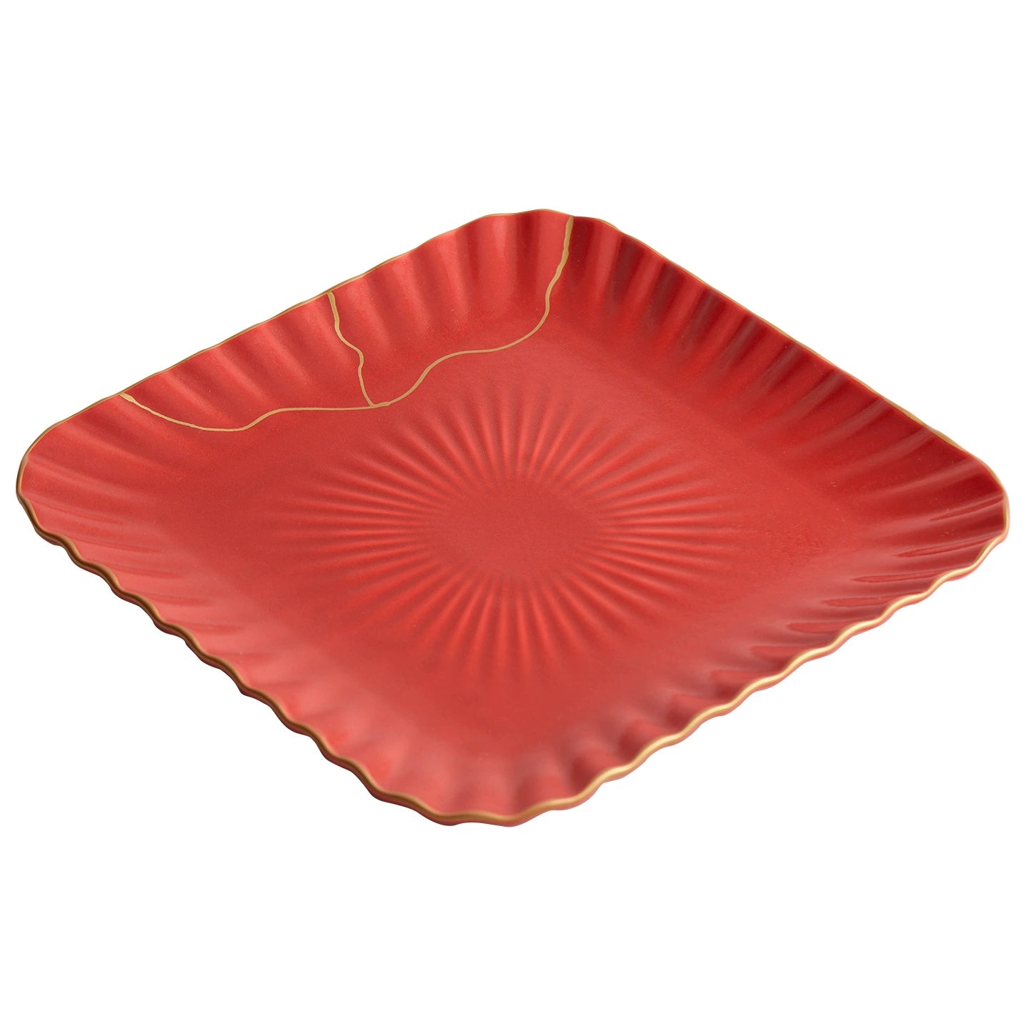 High-fired red ceramic dinnerware