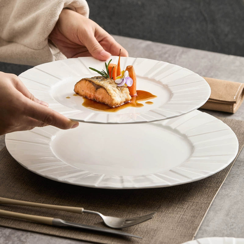 High-fired white ceramic tableware 1280–1350°C durable and lead-free