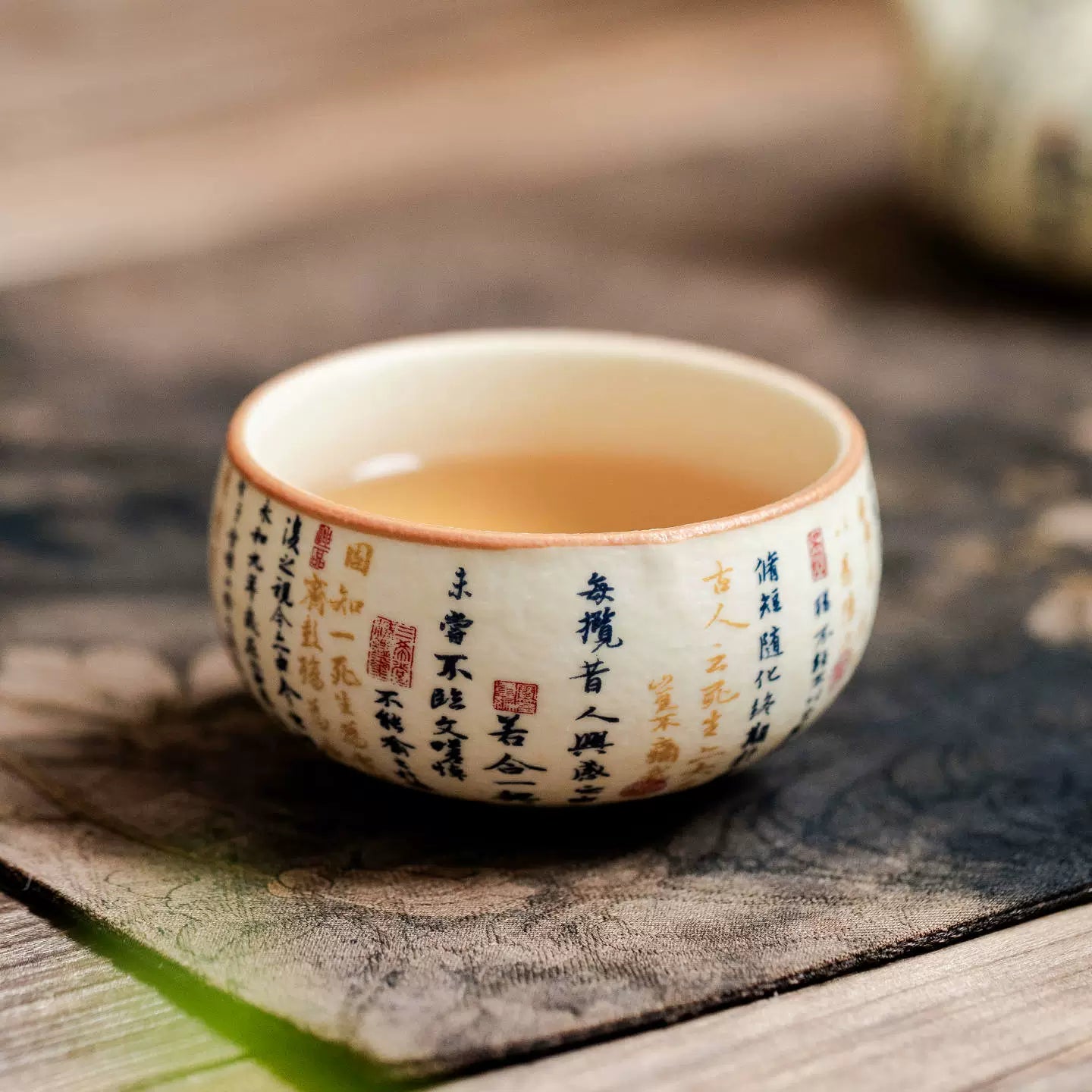 High-fired white porcelain tea cup