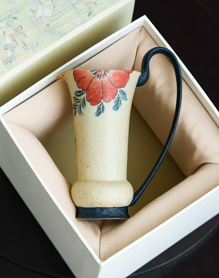 Japanese-inspired ceramic fair cup for Gongfu tea