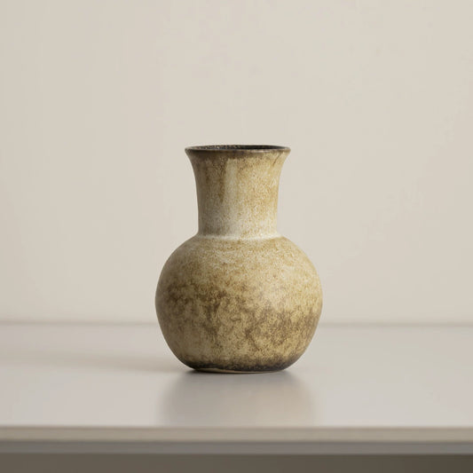 Japanese style coarse ceramic vase for home decoration