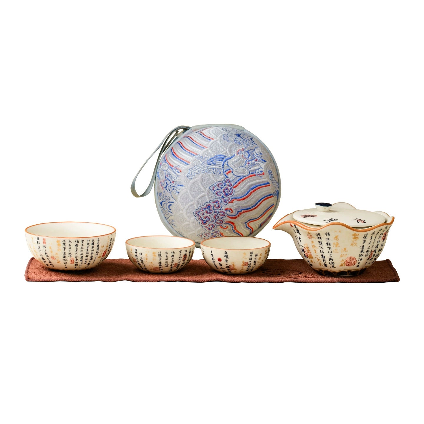 Lantingji Xu script tea set design