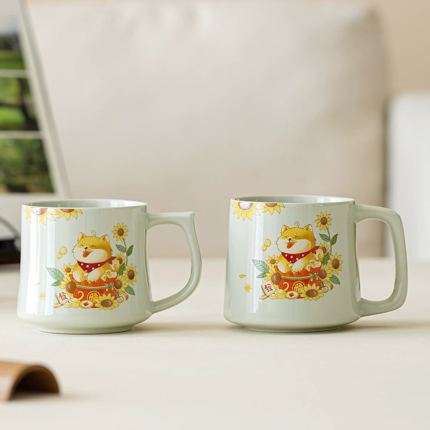 Leisure Mug 360ml with Shiba Inu illustration