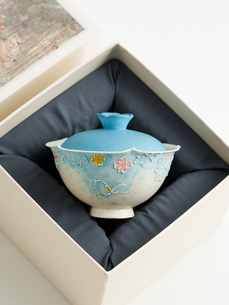 Lightweight ceramic gaiwan with lid