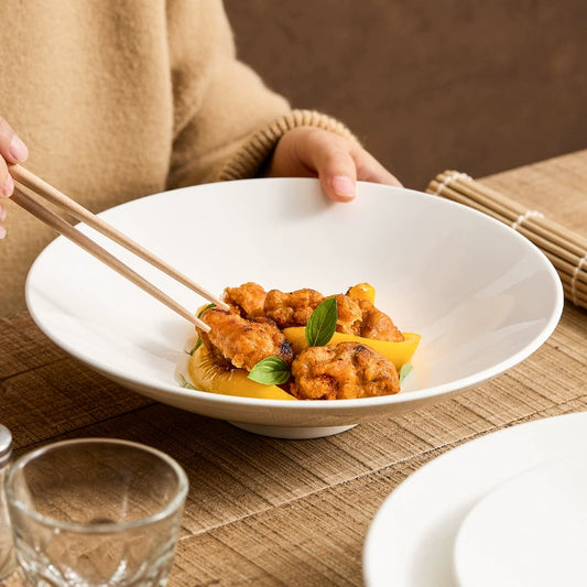 Minimalist Japanese-style porcelain bowl