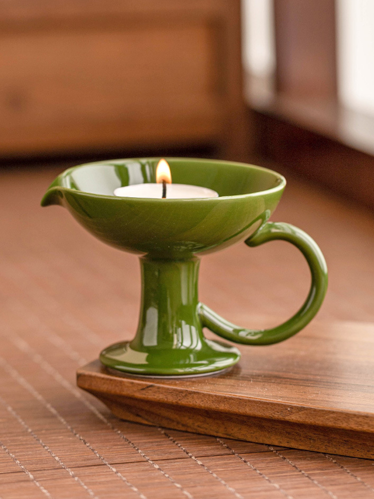 Minimalist ceramic tealight holder for cozy interior styling