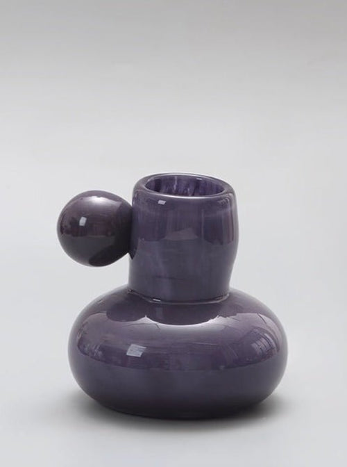 Minimalist glazed bud vase for tabletop styling