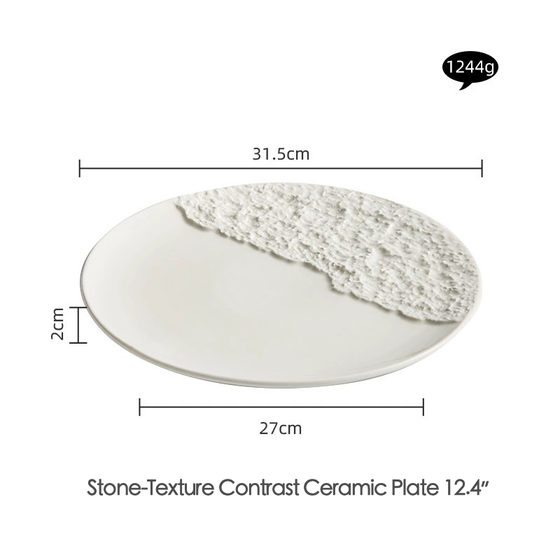Minimalist round dinnerware for gourmet meals

