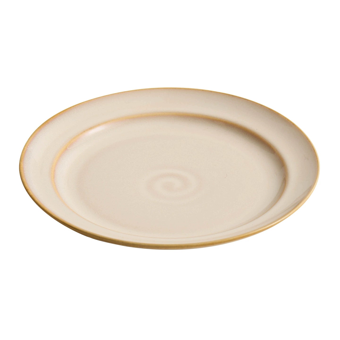 Minimalist table setting featuring earthy-toned plates with an embossed ripple texture.