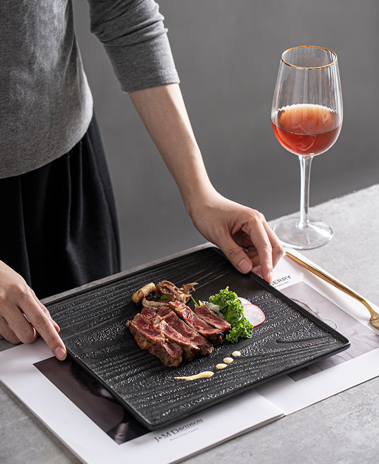 Modern ceramic dinner plate for restaurant and home dining