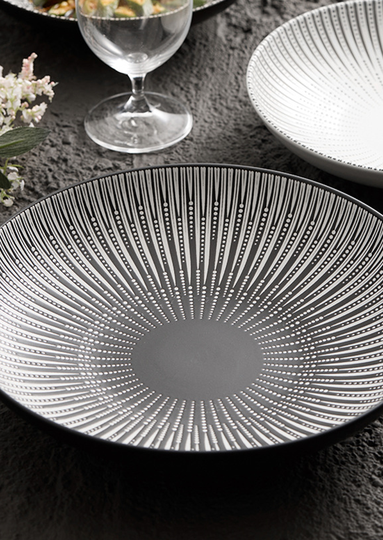 Modern porcelain dinner plate for stylish table setting