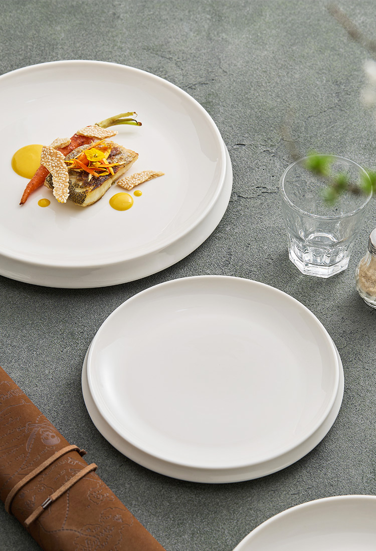 Modern tableware for gourmet plating and food styling