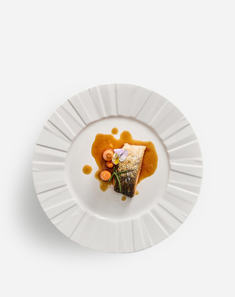 Modern white tableware collection with clean sculptural lines