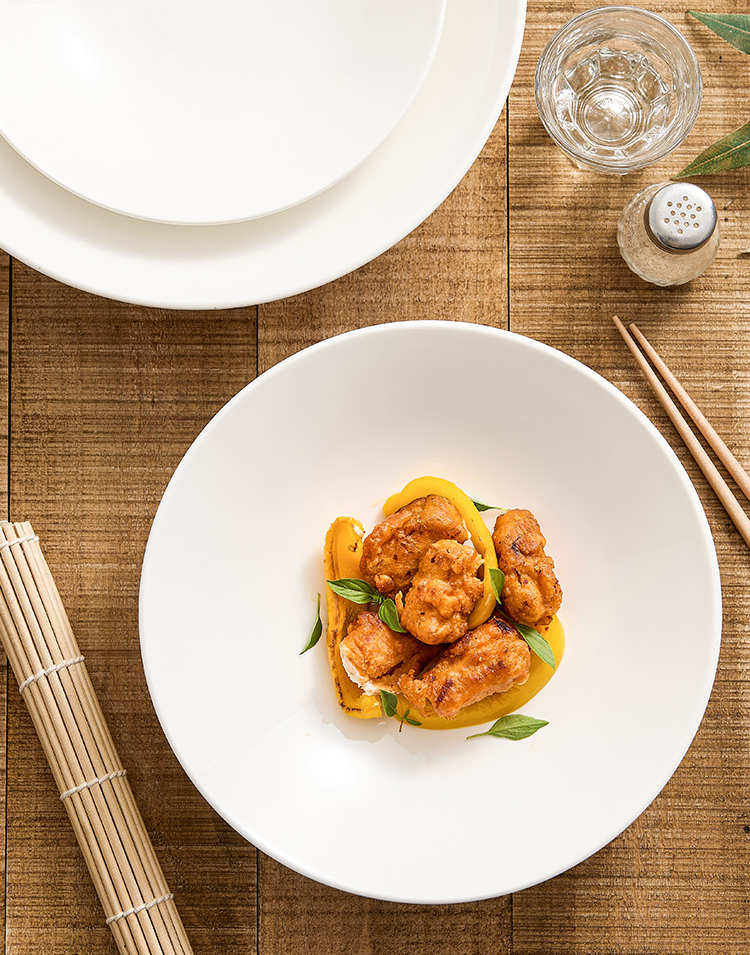 Neutral tone ceramic bowl with clean form