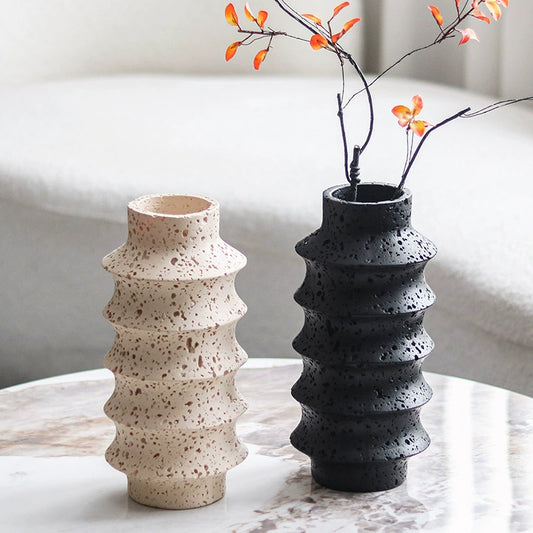 Retro stacking resin vase home decoration