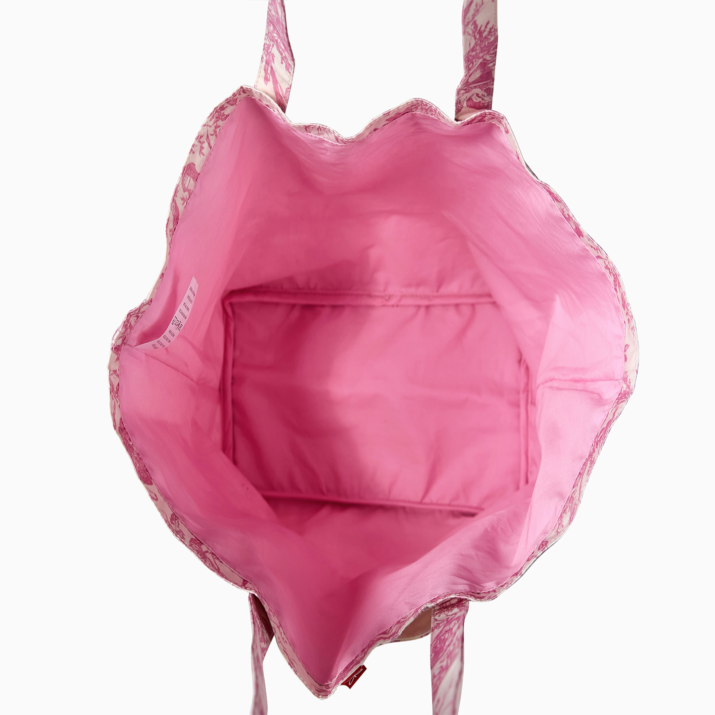 Side-by-side display of the Sophisticated Pink and Serene Blue Toile de Jouy tote bags.1
