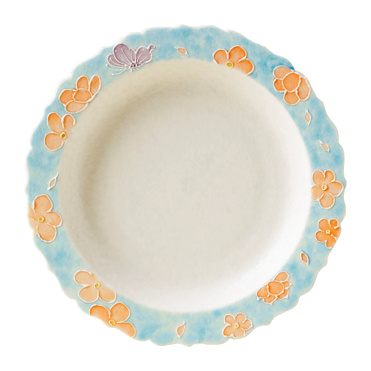 Small decorative ceramic plate for snacks or desserts