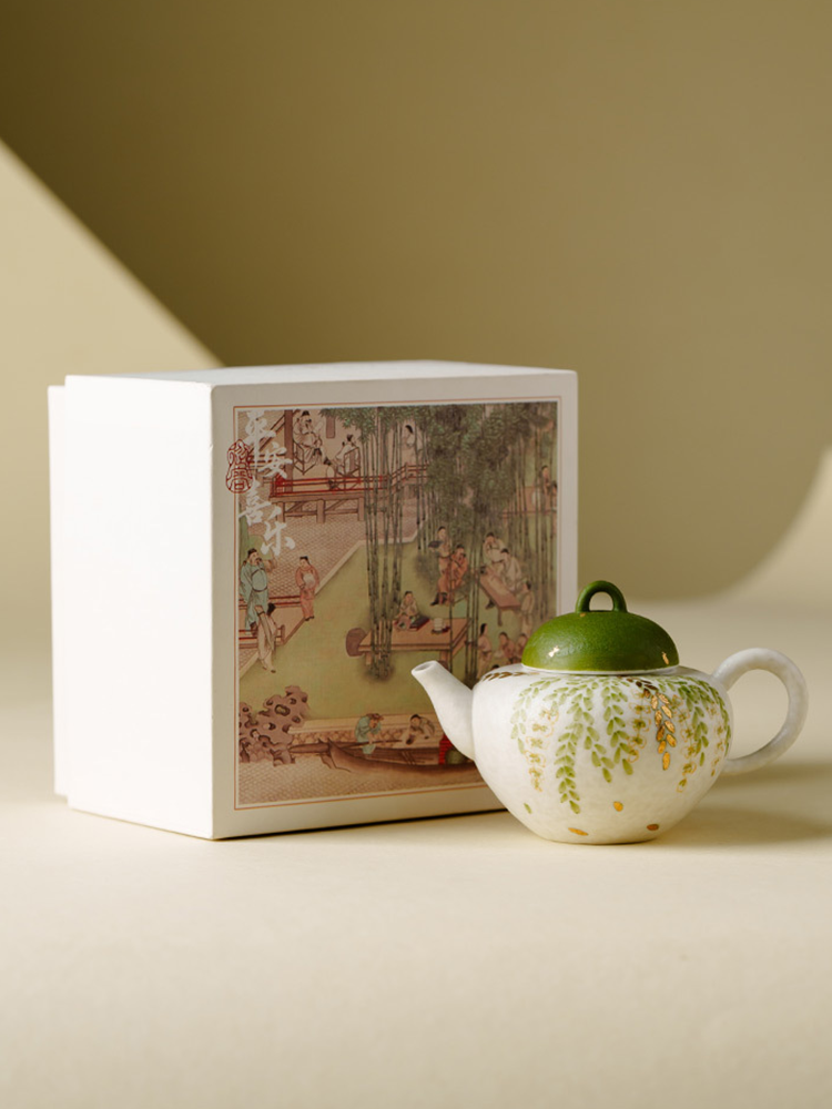 Stylish handmade ceramic teapot for oolong tea