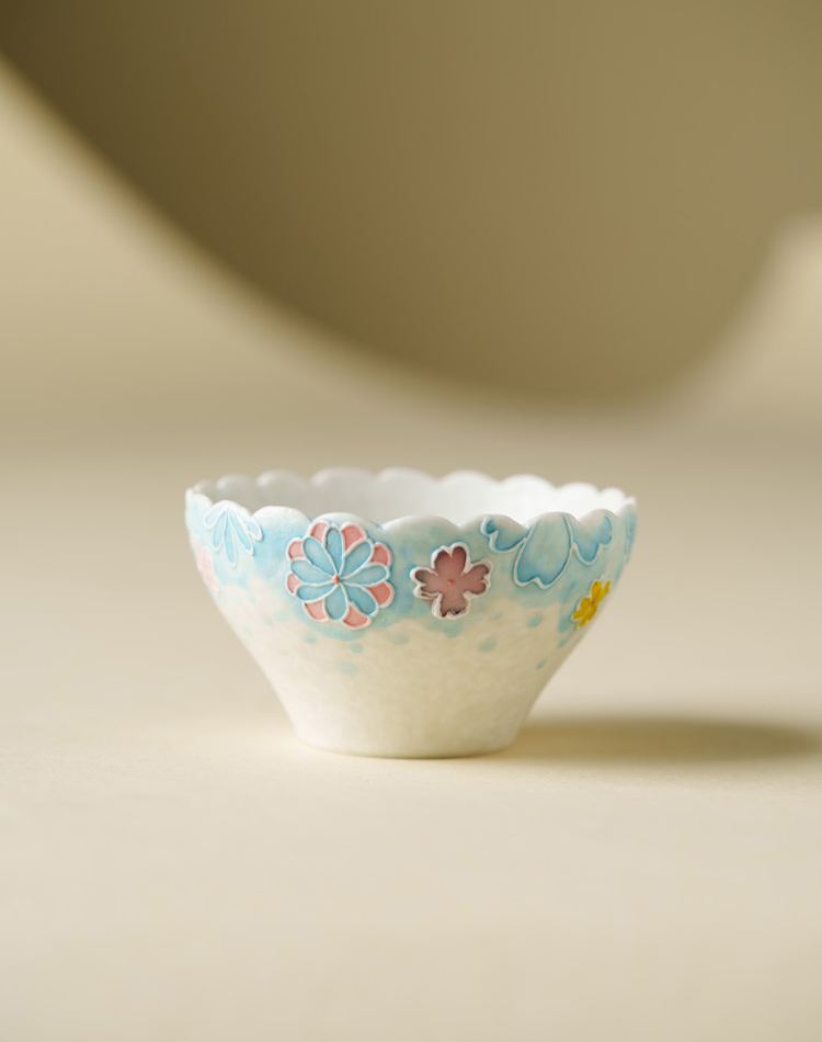 Unique small ceramic cup for green tea