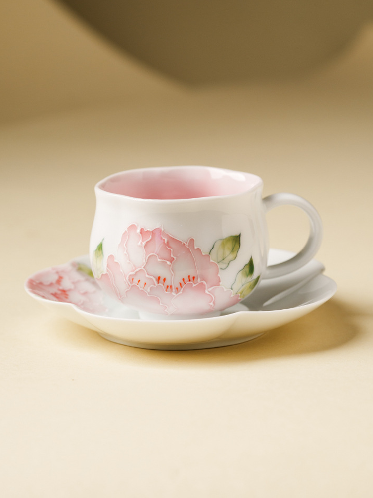 Vintage-style porcelain teacup for afternoon tea