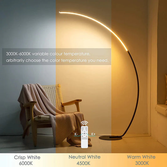 color-changing floor lamp displaying vibrant RGB lighting effects

