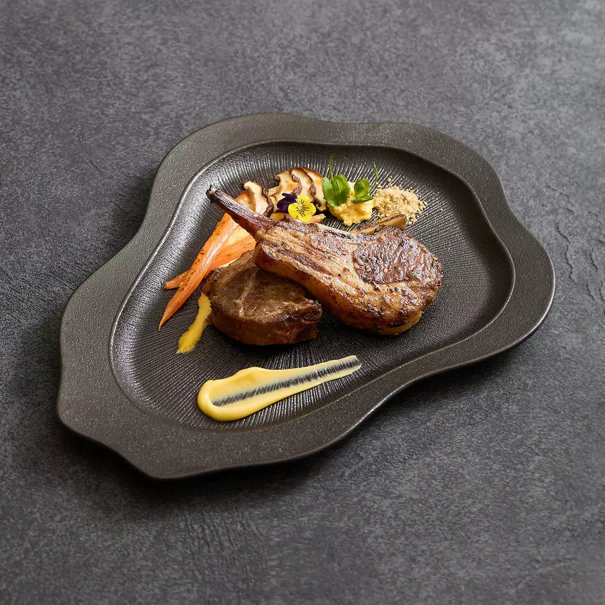 goseung quiet luxury modern asymmetrical dinnerware plate